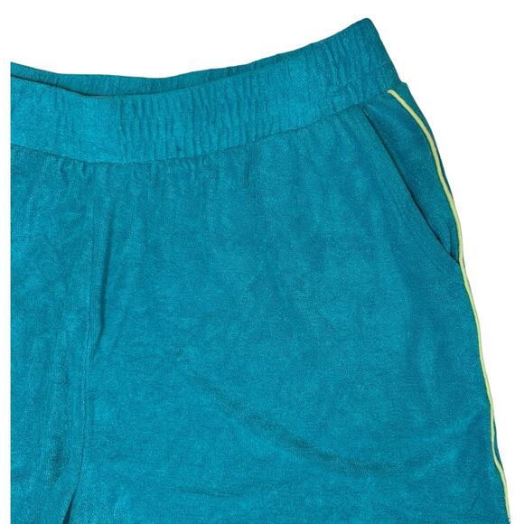2/$15 Cabana by Crown & Ivy Terry Shorts Turquoise Bliss Juniors Size L - Picture 3 of 7